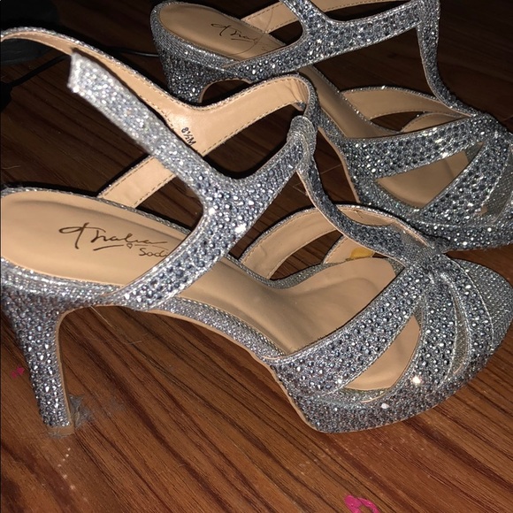 Silver Strappy Heels - Picture 2 of 2